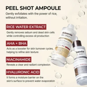 Alisanda™ PEEL SHOT GLOW RICE AMPOULE DUO-SERUMS FORBRIGHTENING